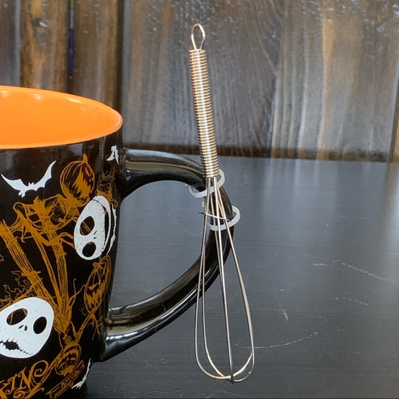 Jack Skelington Pumpkin King Nightmare Before Christmas Ceramic Mug & Mini Whisk - Picture 3 of 13